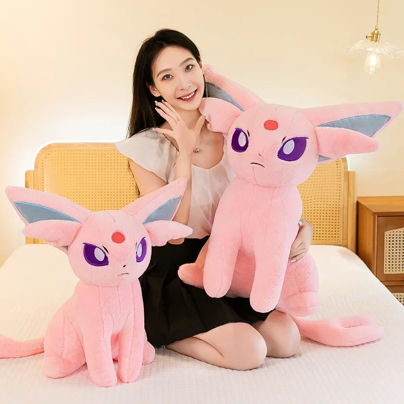 40/70cm Espeon Pokemon Pluszowe zabawki Duża lalka Anime Poduszka Kreskówka Gigantyczny Pokémon Eifie Plushie Wypchany prezent dla dzieci Boże Narodzenie