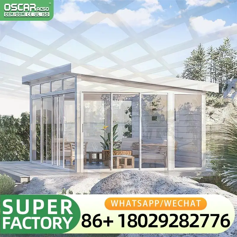 Durable Weatherproof Prefab Aluminum Glass Sunroom Patio Enclosure Villa Backyard Canada Europesunroom