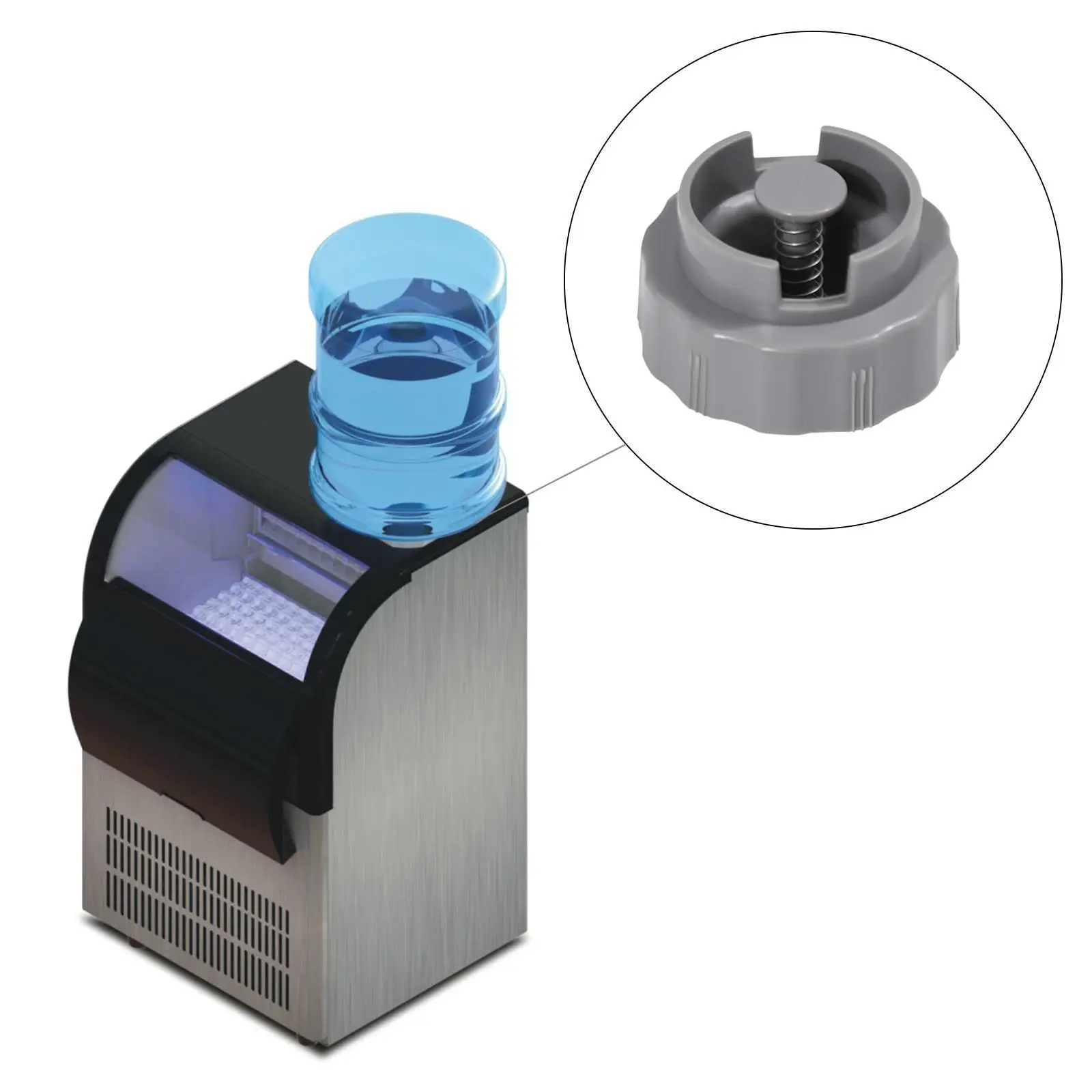 Крышка резервуара для льдогенератора в сборе с клапаном для льдогенератора, сменная крышка, детали машины для льдогенератора для домашнего офиса, кухни, бара, вечеринки