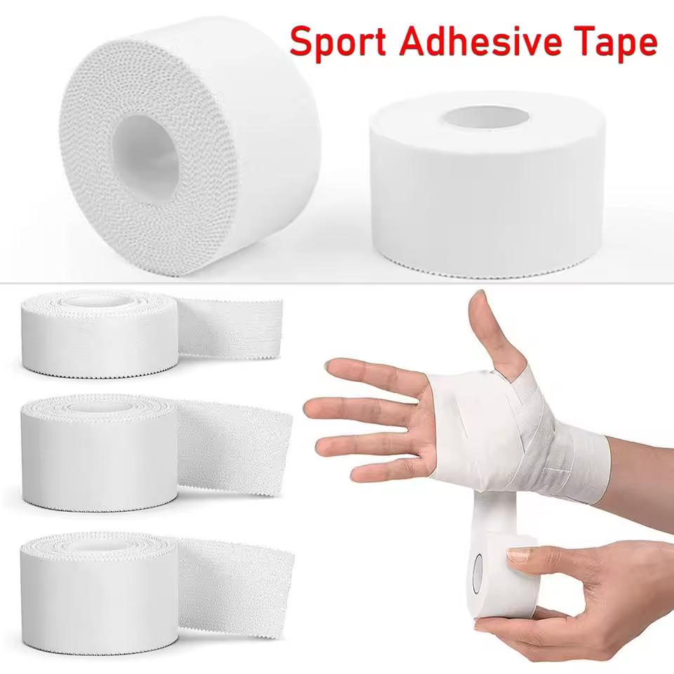 2.5/3.8/5 Cm 9.1Meter Sport Atletische Waterdichte Katoen Wit Boksen Plakband Strain Letsel Ondersteuning sport Binding Bandage - AliExpress 