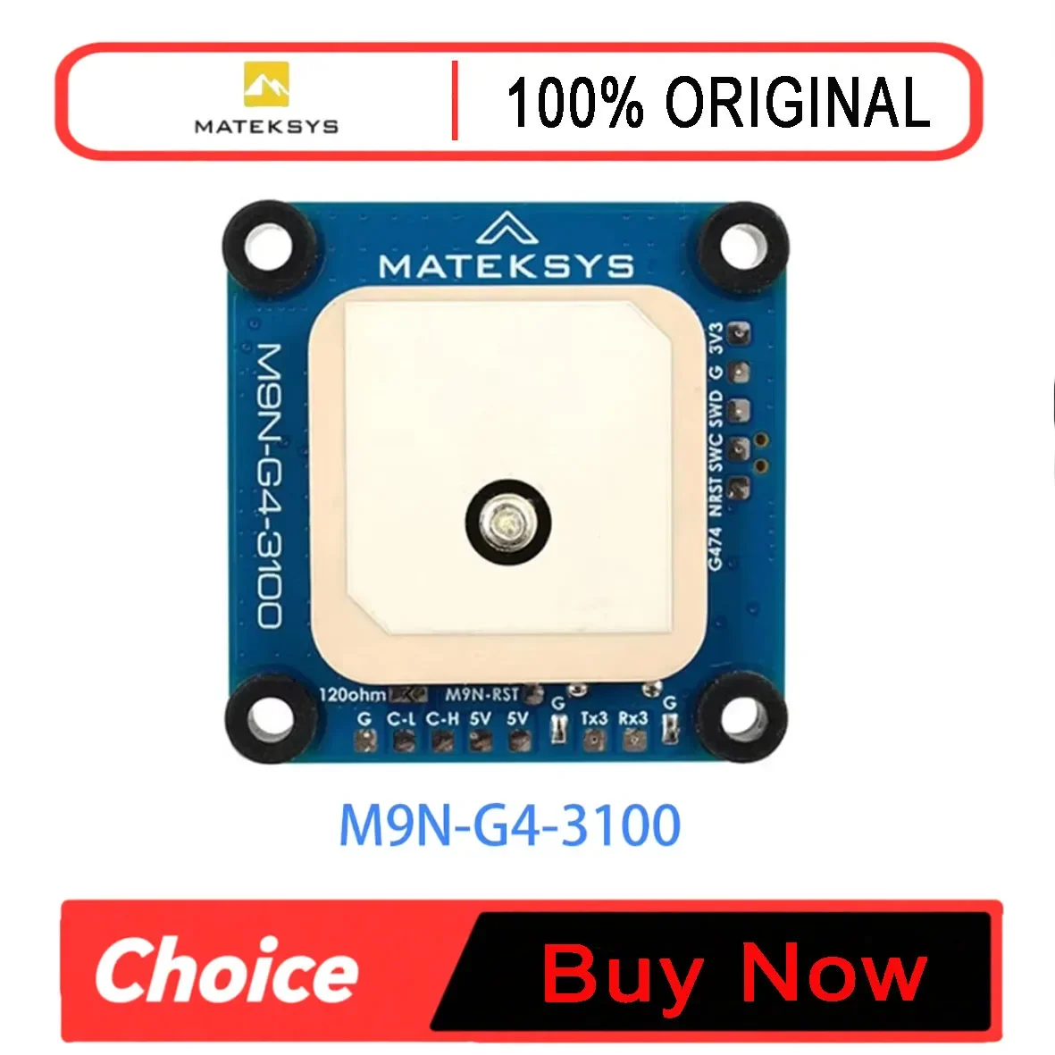 MATEKSYS M9N-G4-3100 AP_Periph G474 CAN Node, NEO-M9N GNSS Module, RM3100, DroneCAN Protocol & UART_MSP for RC FPV Drone