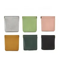 PU Leather Coin Purse Small Earphone Key Card Lipstick Storage Bag Organizer Mini Data Line Money Bag Coin Pouch Mini Purse