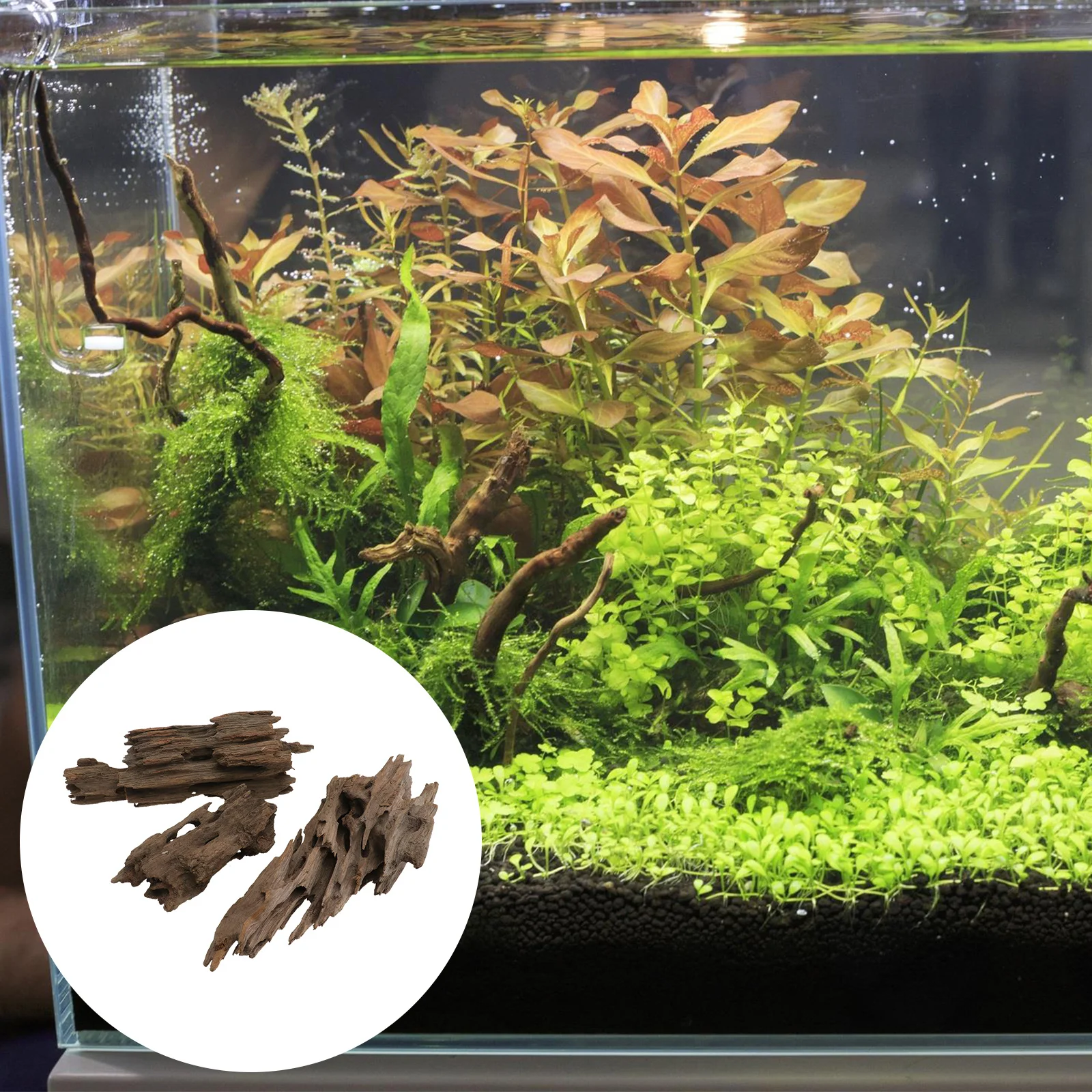 

Ipetboom Natural Driftwood Fish Tank Decor Branch Hollow Stump Artificial Tree Aquarium Ornament Lifelike Wood Decoration