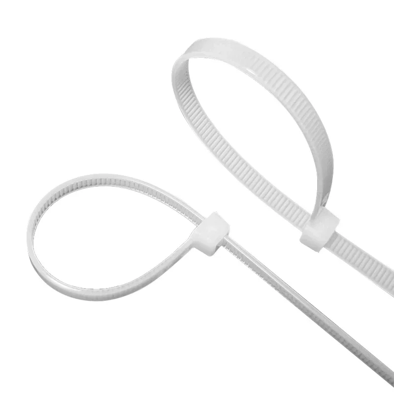 Attaches à glissière autobloquantes pour fixation de câble, organisateur blanc, plastique, nylon, 3x250mm, 4x500mm, 1000, 100, 300 pièces par sac