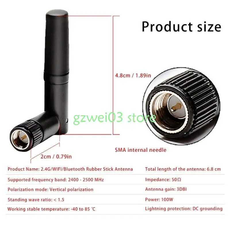 Y8AC 2,4 GHz Mini Antenas dobráveis ​​SMA Male Connector para dispositivos compatíveis com e Wi-Fi com alto preço