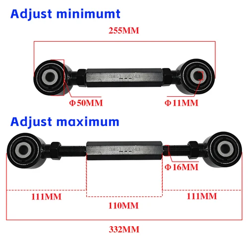 Imagen 2 del producto POKESS brazo de Control de enlace de barra de amarre de suspensión trasera para Ford Focus Mk2 MK3 2005-2014 Ford KUGA MK2 2013-2019 ajustable