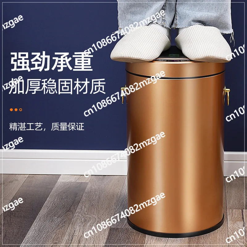 Smart Trash Can, Fully Automatic Induction, Home Creative Living Room, High-end Simple Toilet, Electric Paper Basket with Lid