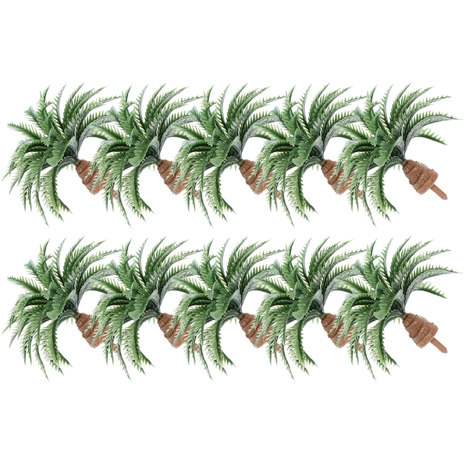 10 Pcs Faux Tree Coconut Model Green Scenery Landscape DIY Trees Train Adornment Sand Table Artificial Palm Plants Decor