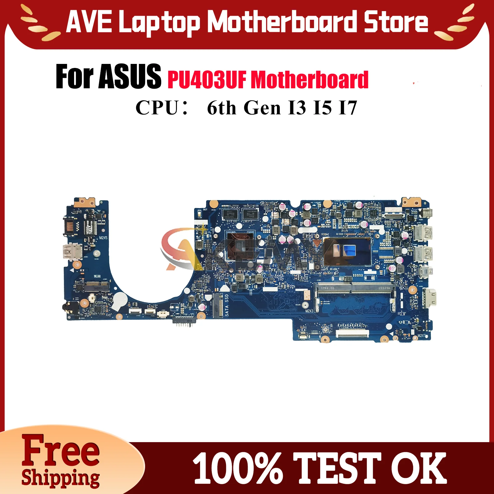 

Материнская плата для ноутбука PU403UF для ASUS VivoBook PU403UF PU403U, материнская плата для ноутбука с процессором I3 I5 I7, 100% тестирование, ОК, быстрая доставка, stk