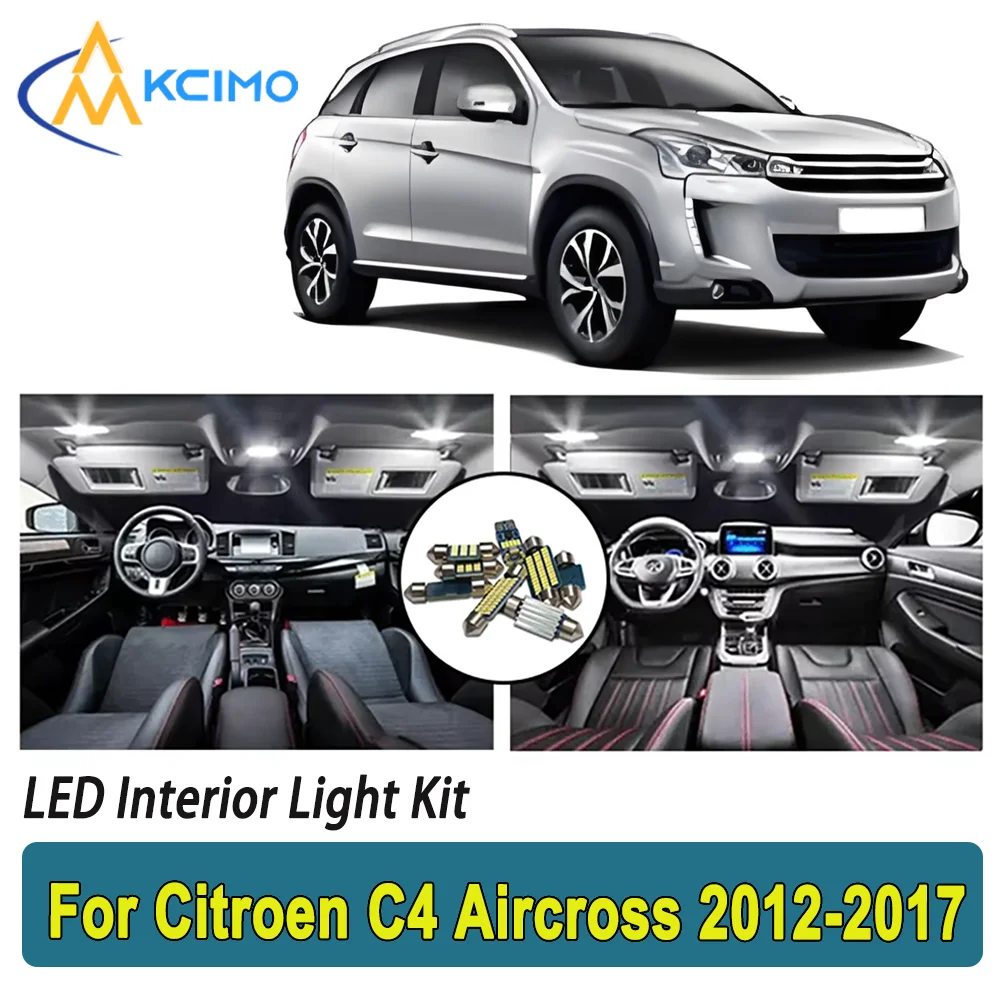 

New Light Bulb For Citroen C4 Aircross (2012-2017) Premium Bright LED Interior Dome Map Trunk Light Kit Car Led Lamps Car LED
