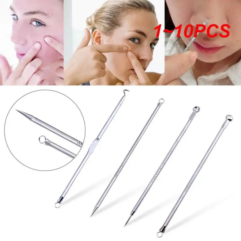 Juego de agujas para eliminar puntos negros y acné, limpiador de poros y puntos negros, herramienta de limpieza profunda para el cuidado de la piel facial, 1 a 10 piezas