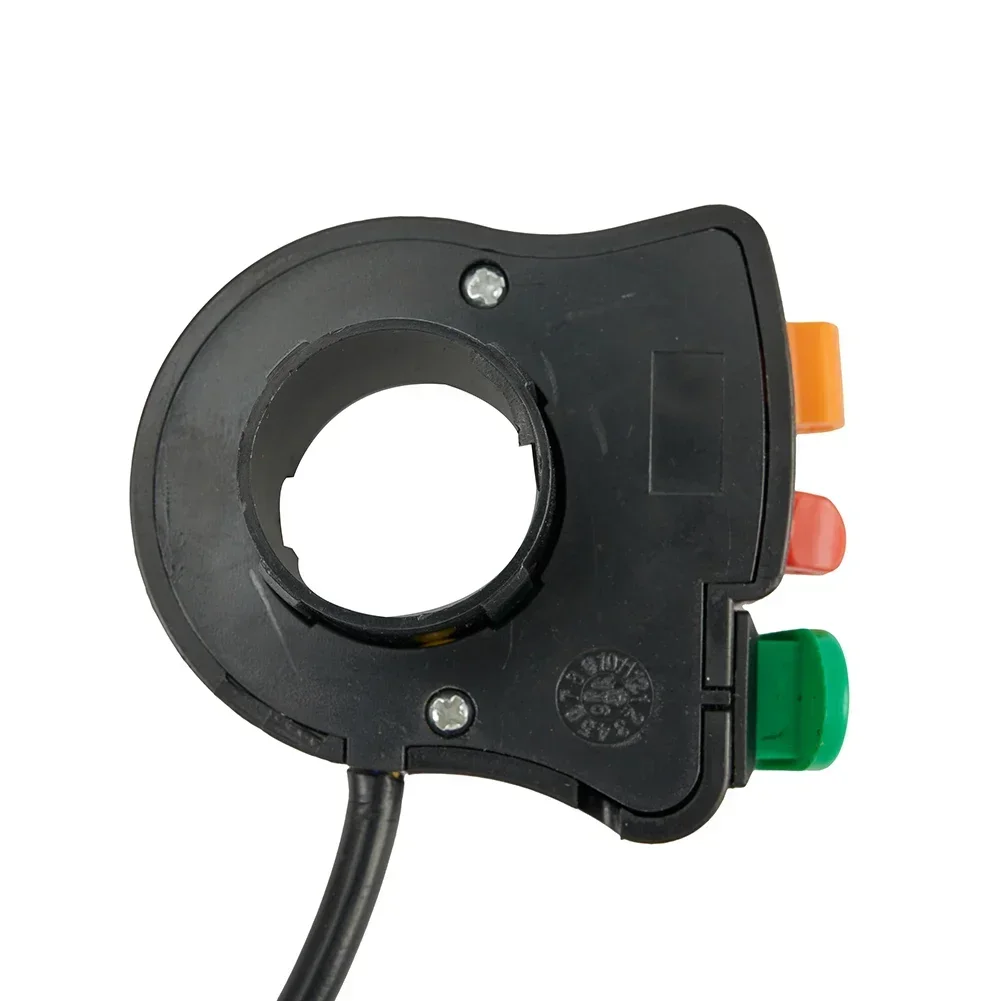 Prático interruptor motocicleta turn signal, chifre de chifre preto, interruptor ON-OFF, 22mm, PC e ABS plástico Scooter, 7 em, 8 em