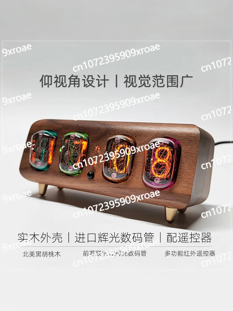 IN12 Glow Nixie Tube Clock Simple Bluetooth Control Glow Lamp Table Clock Alarm True