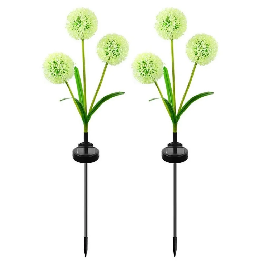1PC/2PC LED Solar Dandelion Flower Lamp Solar Courtyard Light Waterproof For Courtyard Paths Terraces Garden Decoration