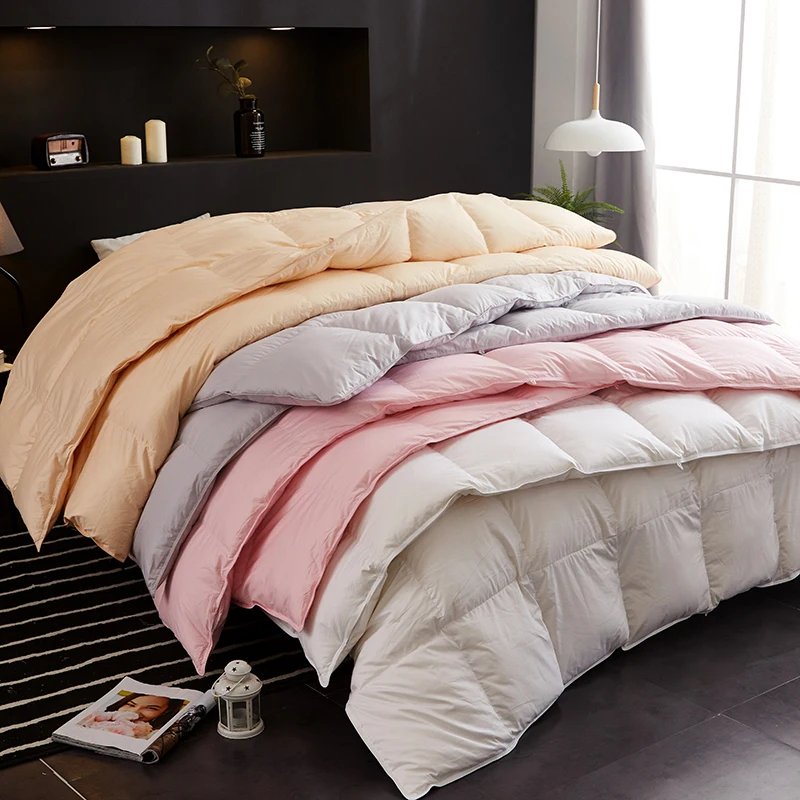 Winter 3~4kg white duck/goose down quilt comforter blanket duvet filling cotton cover twin single queen king size #a