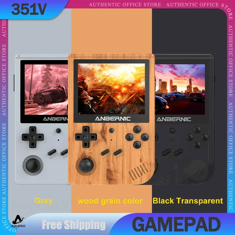 

RG351V Handheld Game Console Player Retro Games IPS Screen 64G Card RK3326 PS Game 351V Mini Portable Game Console Children Gift