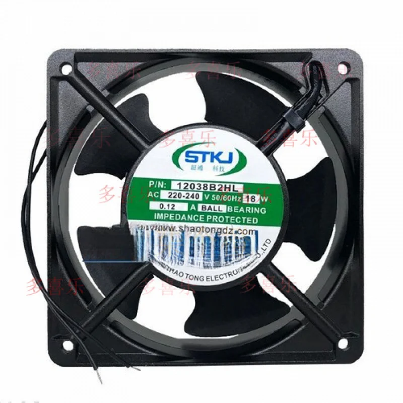 

ZMZM 1PC for STKJ 220-240V 18W 0.12A 12038B2HL Axial Flow Cooling Fan Size 120*120*38mm