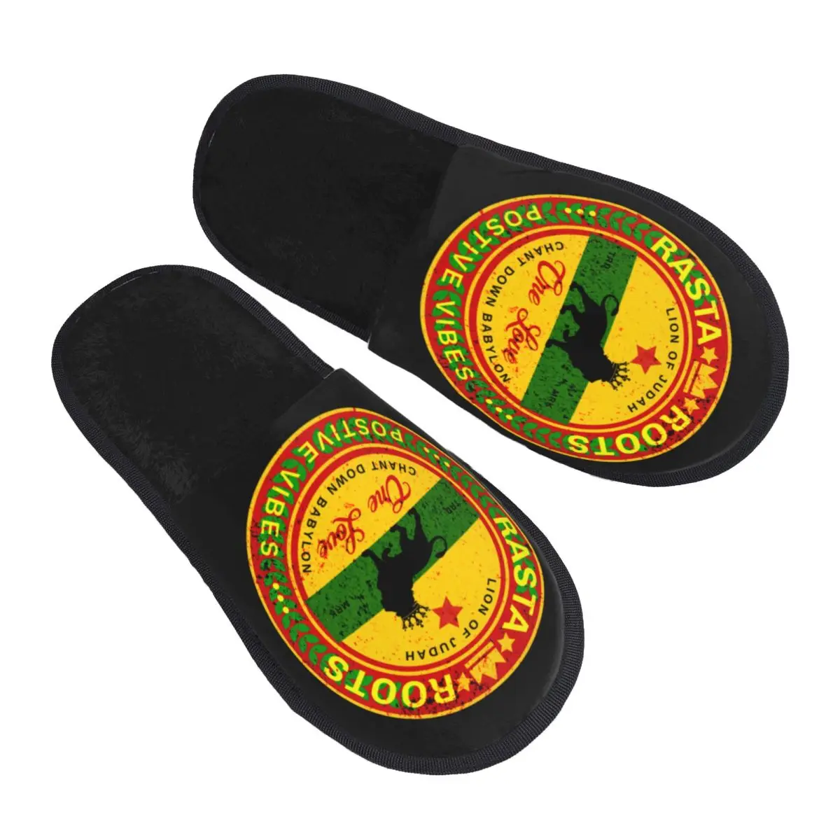 

Rastafari Rasta Lion Of Judah Guest Slippers for Bedroom Women Custom Print House Slipper