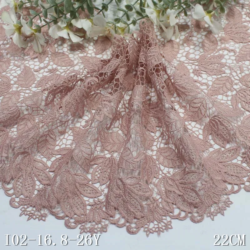 

14 ярдов, ширина 22 см, блестящее светло-бежевое кружево «Венеция» с цветочным узором для рукоделия, аксессуары для одежды, бюстгальтеров и нижнего белья