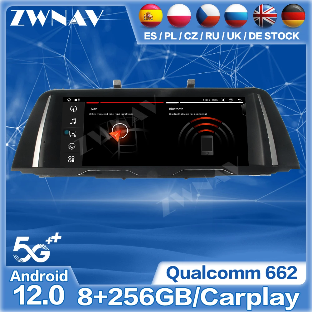 

8 + 256G Carplay Android-экран для BMW 5 серии F10 F11 F18 2011 2012 2013 2014 2015 2016 Аудио Стерео Автомобильный мультимедийный блок
