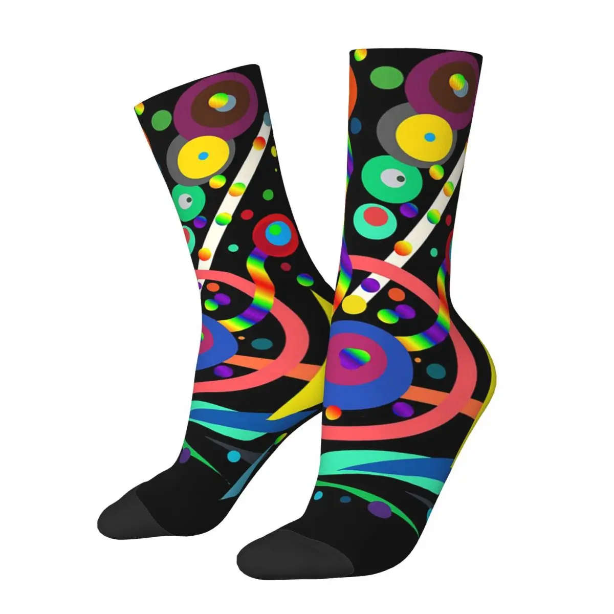 Abstract Desighn Socks Harajuku High Quality Stockings All Season Long Socks Accessories for Man's Woman's Christmas Gifts