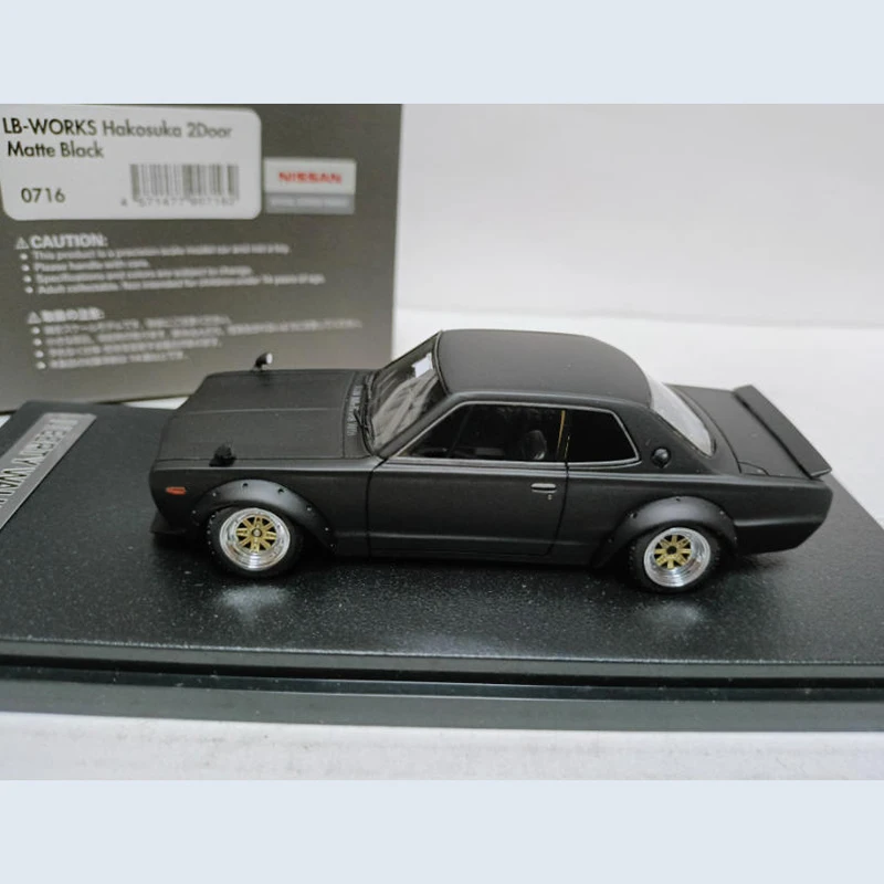 

IG 1/43 LB Hakosuka Wide-Body Modified Two-Door Resin Car Model Classics Adult Souvenir Gift Static Display