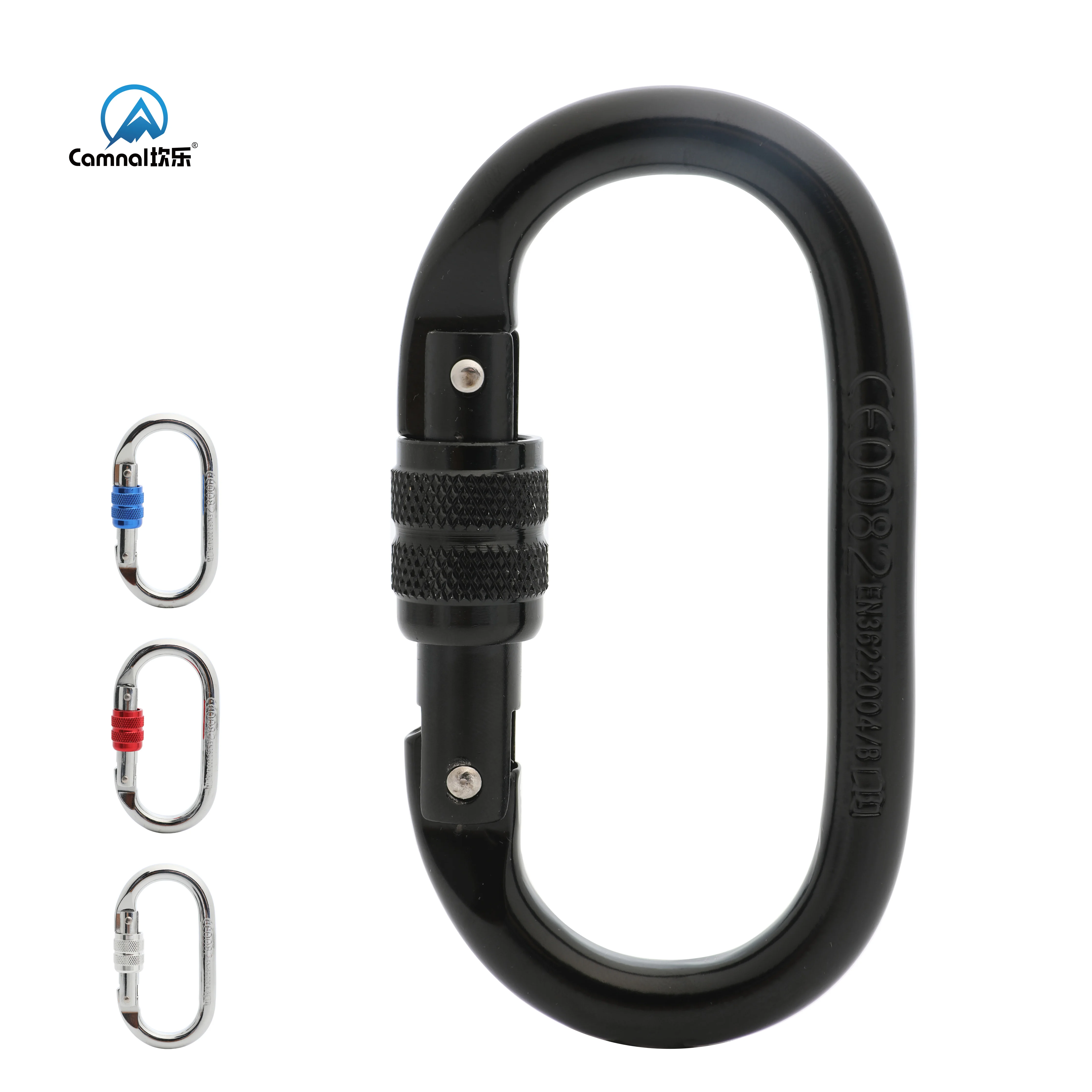 Camnal escalada mosquetão liga de aço forma oval 25kn o forma parafuso portão bloqueio mosquetão yoga ao ar livre