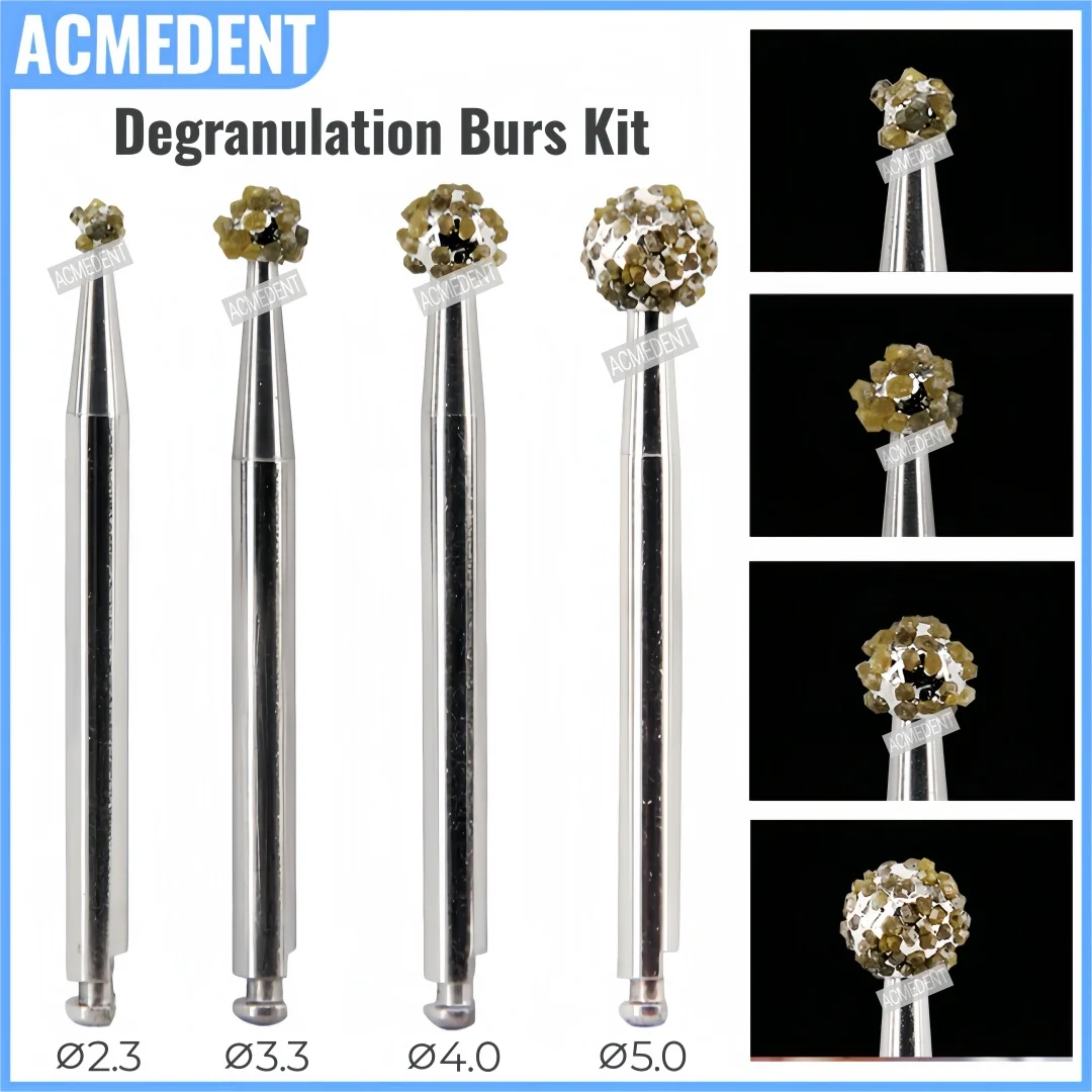 

Dental Degranulation Burs Kit Osseous Debridement Remove Soft Tissue Remnants Removal From Socket Diamond Ball Burs Protect Bone