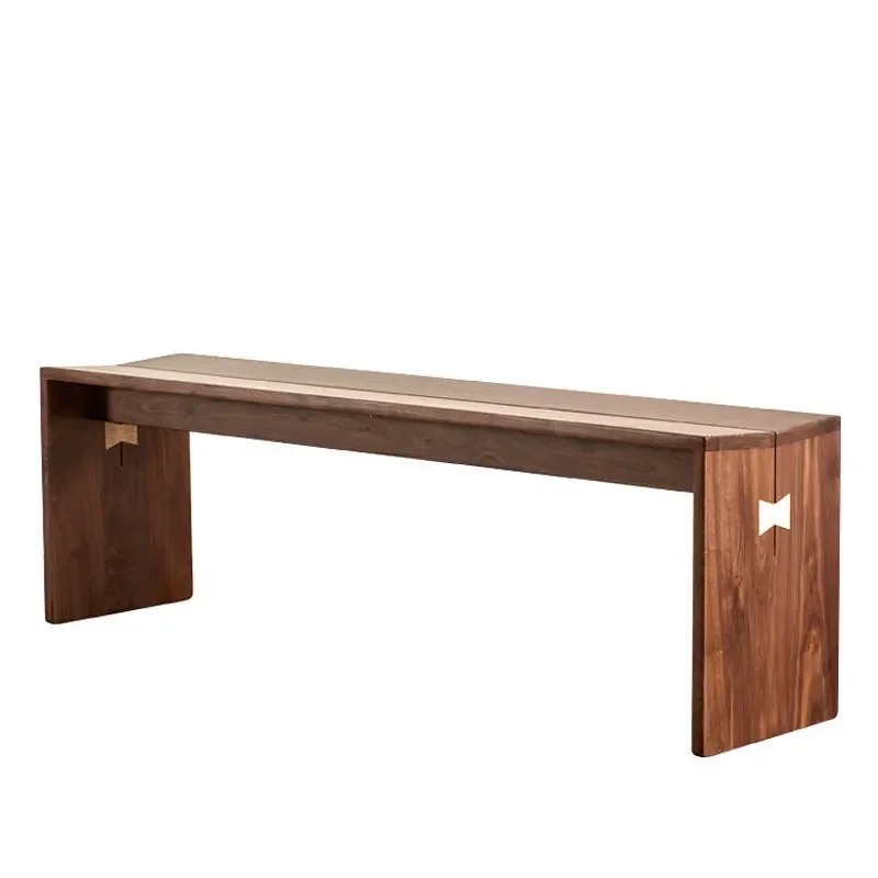 

North American black walnut bench butterfly tenon all solid wood stool bedside stool shoe changing stool log mobien dining table