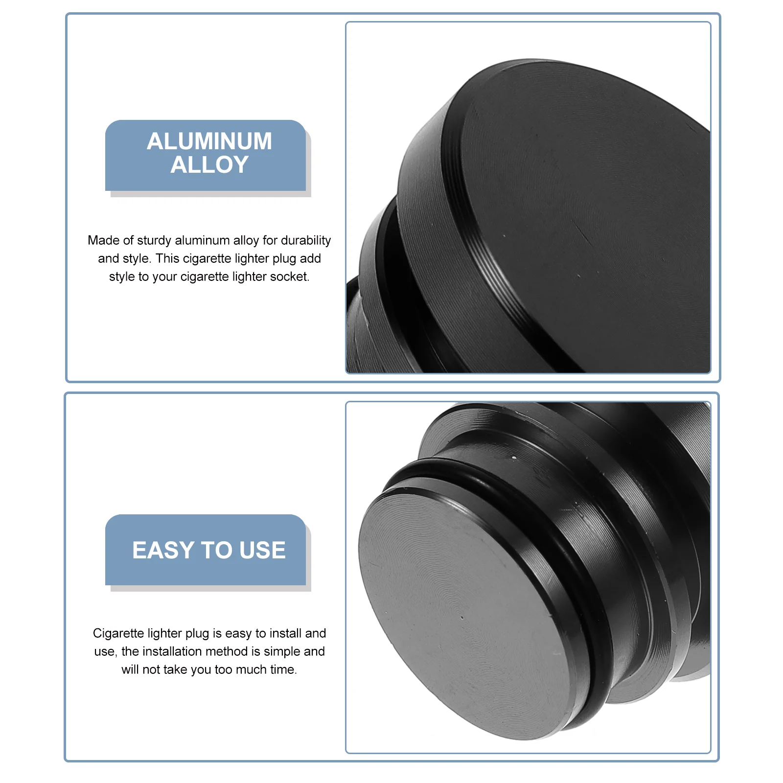 

4pcs Cigarette Lighter Plug Caps Dust Cover Car Accessories Replacement Cap For Lighter Socket Durable Aluminum Alloy Easy