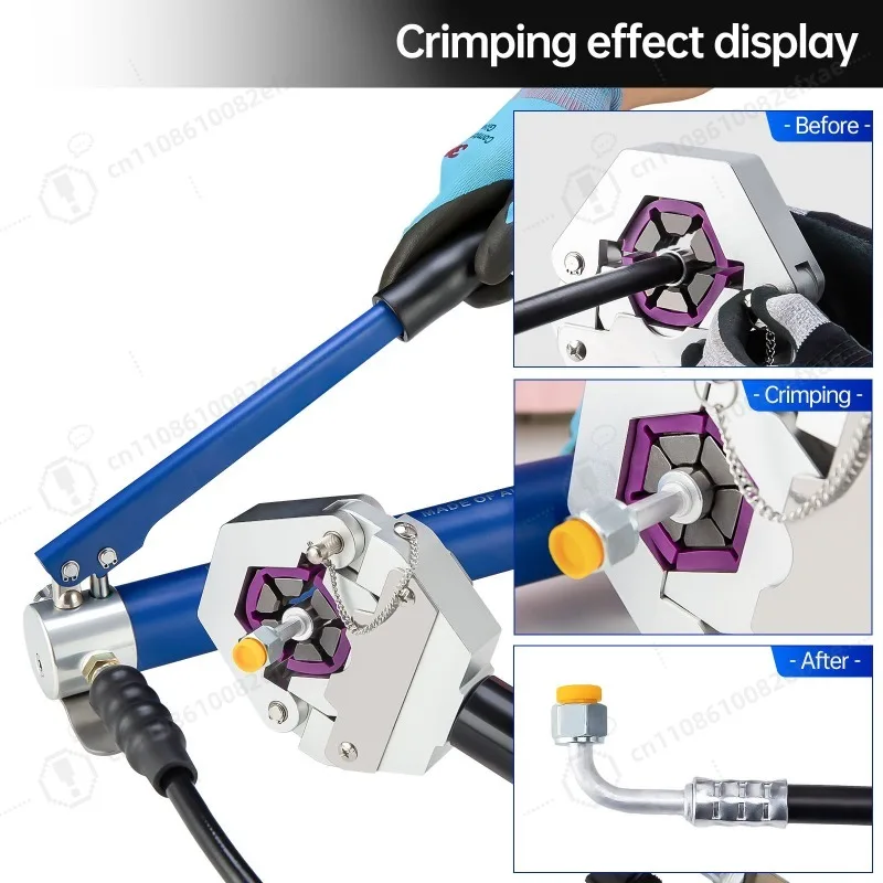 Professional FS-7842B Portable Hydraulic Crimper Set A/C Hose Crimping Machine for Auto Air Conditioning