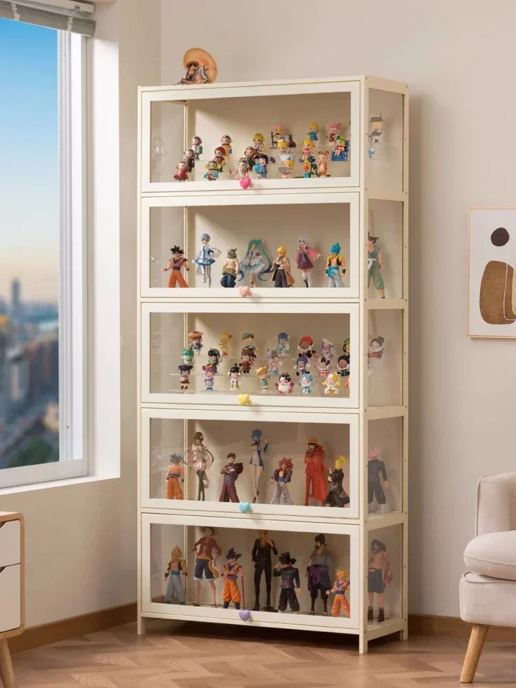 

Cream White Shelving Action Figure Display Stand Blind Box Toy Organizer Shelf Multilayer Storage Rack Home Organization Storage