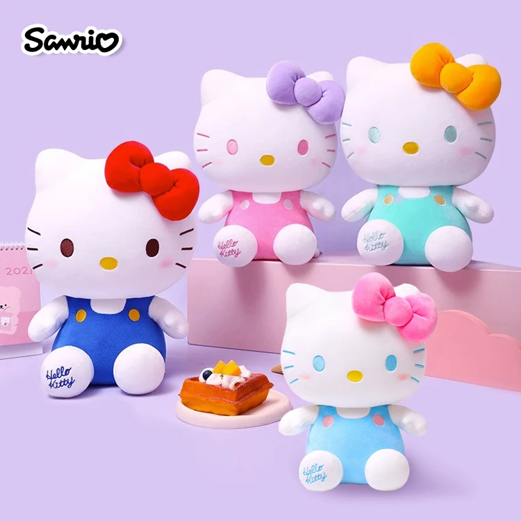 Sanrio Hello Kitty Kuromi Melody Cinnamoroll Stuffed Toys Cute Plush Toys Kawaii Baby Birthday Gifts Children Dolls For Girl Kid