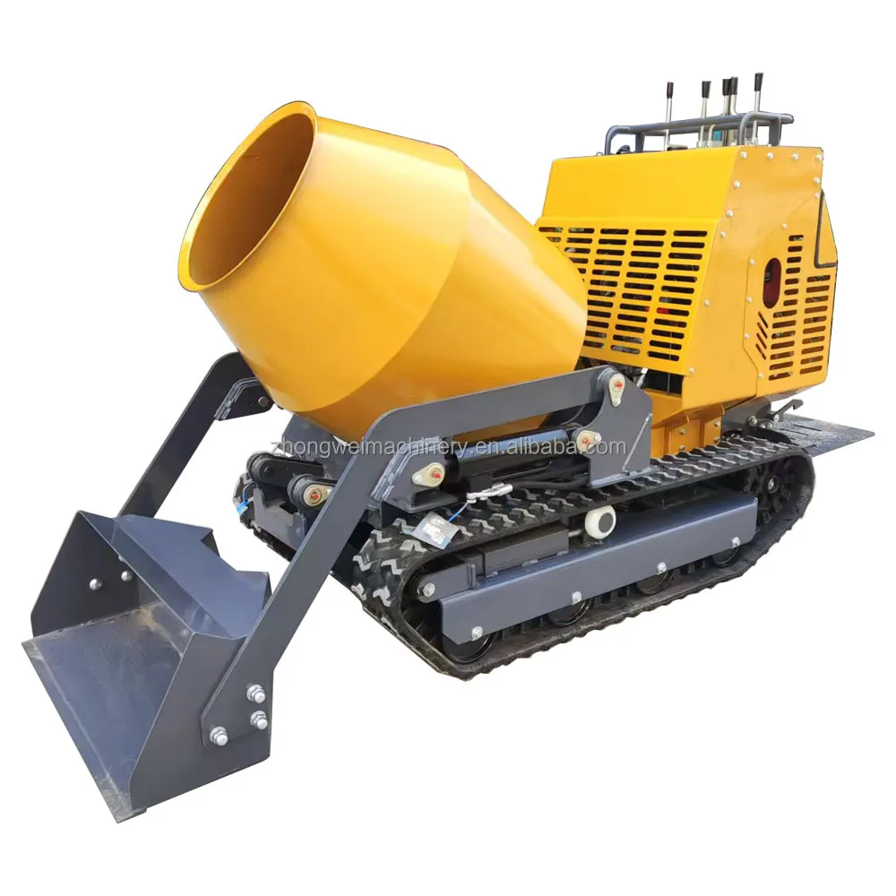 منتج جديد خلاط خرسانة صغير صغير 300L شاحنة قلابة صغيرة ذاتية التحميل محمولة أوتوماتيكية المسار خلاط اسمنت متنقل #6