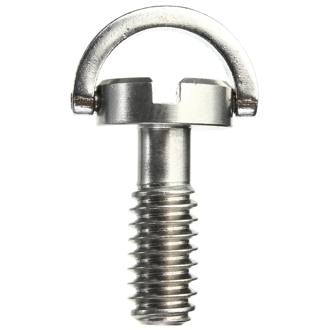 Long 1/4" D-Ring Screw Stainless Steel For Camera Tripod Quick Release Plate Silver