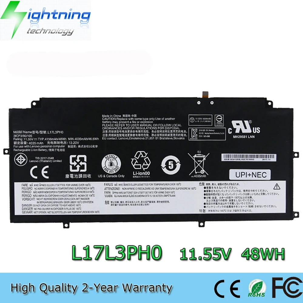 

L17L3PH0 11.55V 48Wh Laptop Battery for Lenovo 5B10Q41209 5B10Q41210 L17M3PH0 etc.