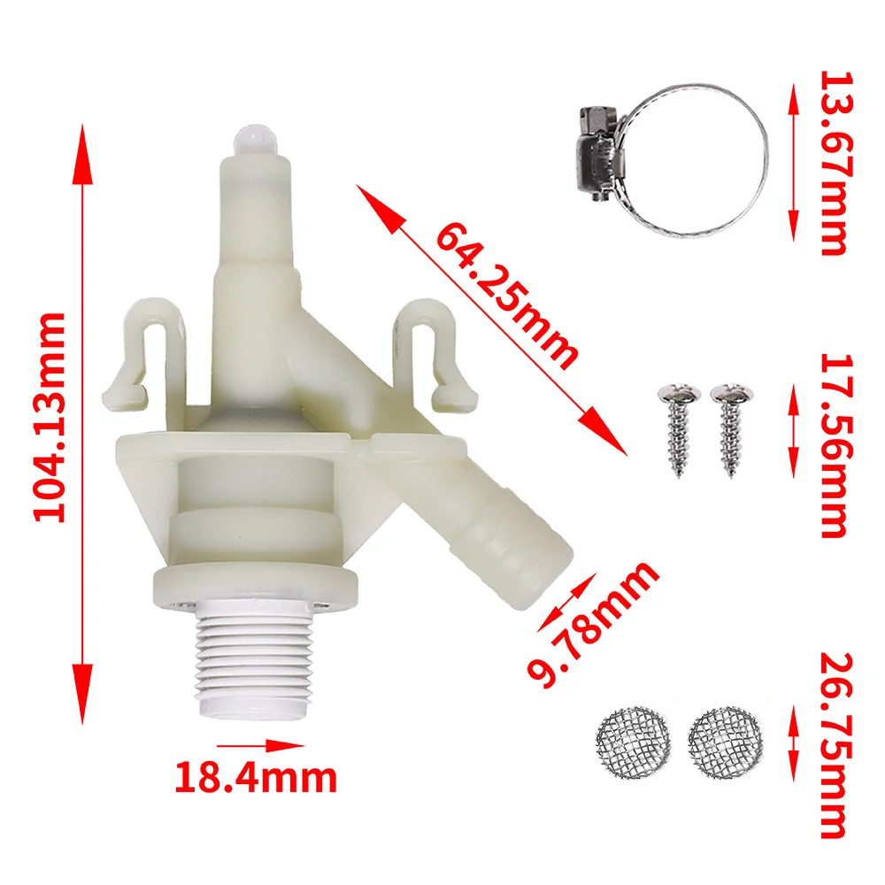 385311641 Plastic Water Valve Kit Durable For Dometic 300 310 320 Series For Sealand Marine Toilet Replacement