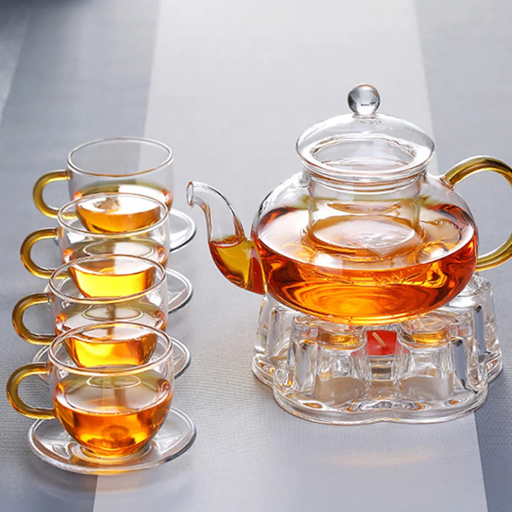 

2Pcs Highquality Glass Tea Heater Simple Unpretentious Ideal for Tea Coffee Shop Dessert Shop Teapot Warmer