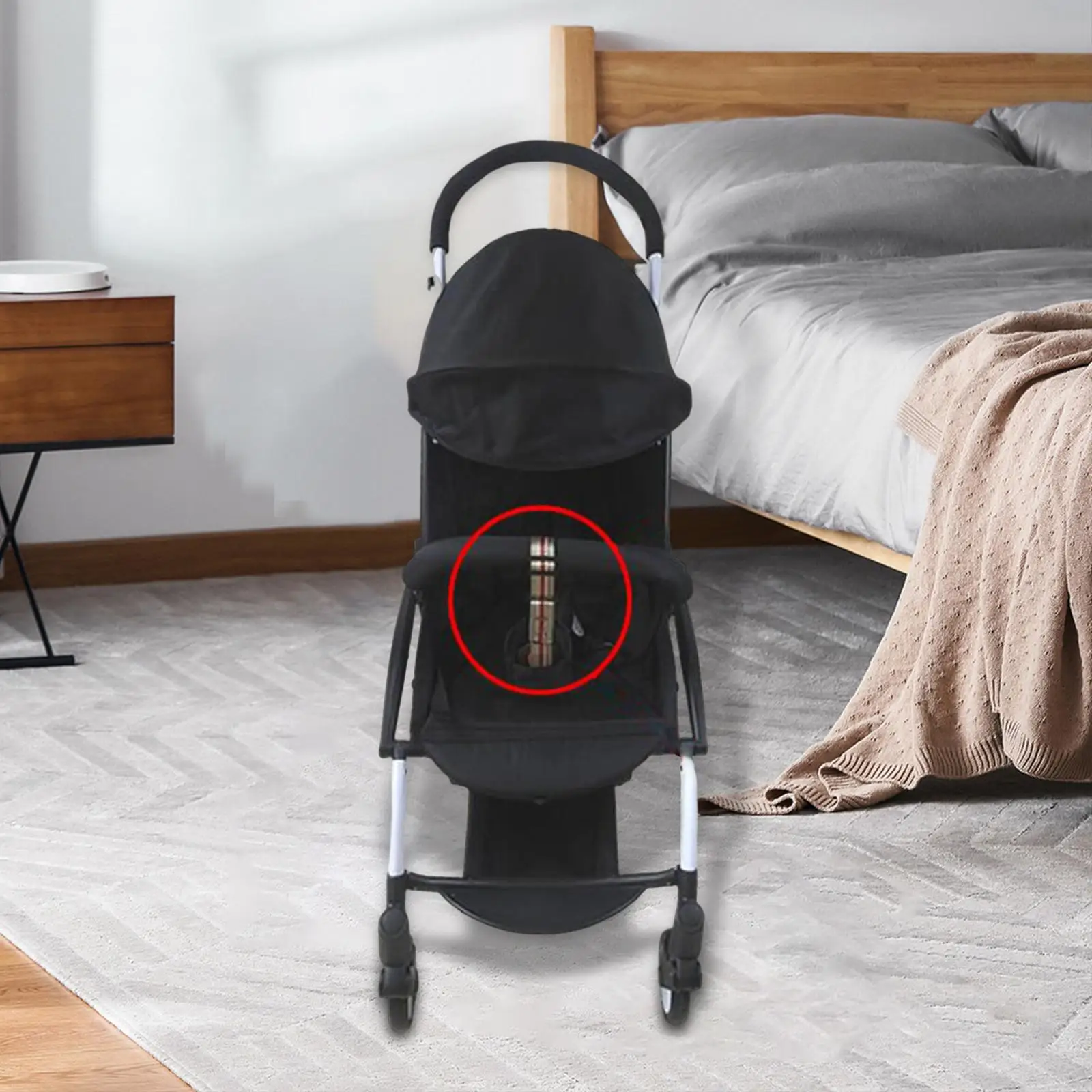Stroller Car Seat 4 in 1 Baby Protector Crotch Pad Breathable Net Cushion Belt Cover for Infants and Kids Seat Universal