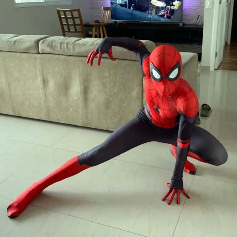 Disfraz de Spiderman para adultos y niños, mono Zentai, Pantera Negra, Iron Man, Gwen, Cosplay de Halloween