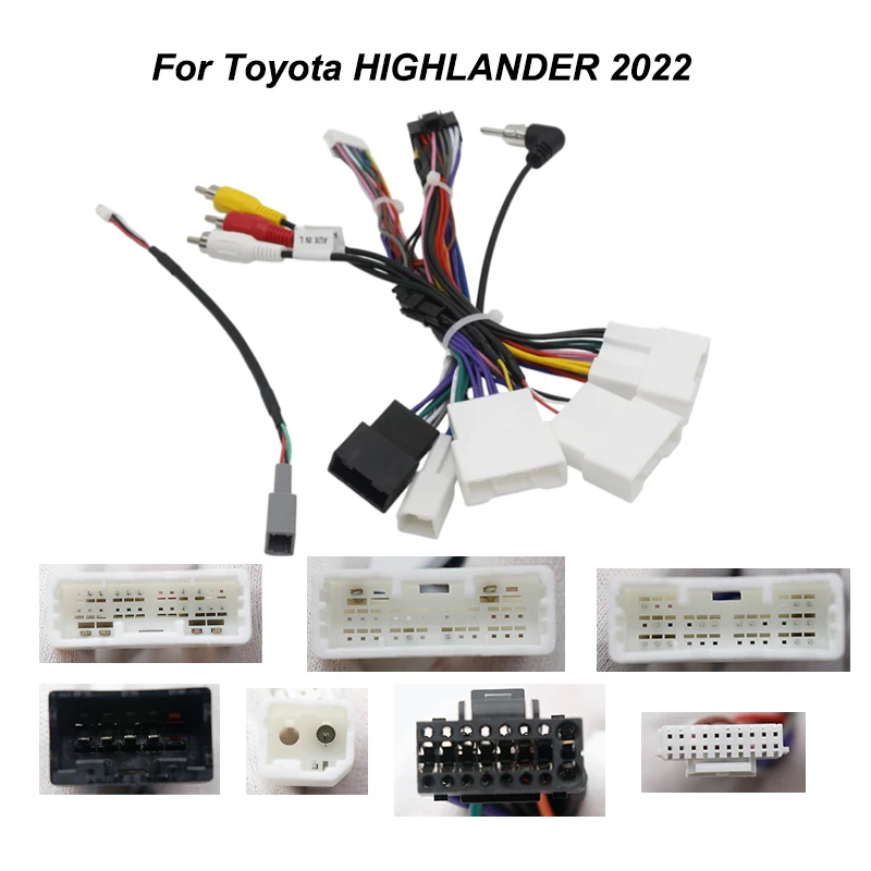 For Toyota Highlander 2022 Car Radio Wiring Harness CANBUS Decoder For JBL AMP Stereo Upgrade Cable