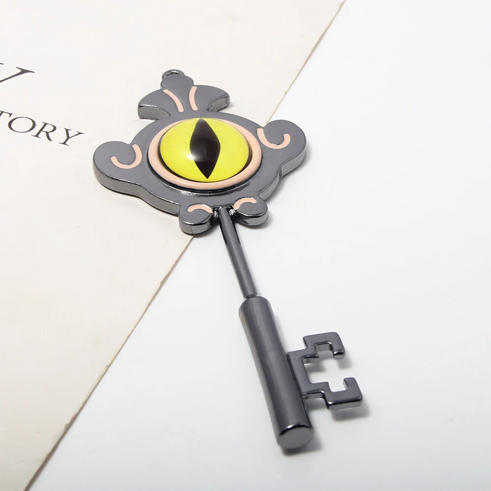 Anime The Owl House Amity Portal Key Retro Gold Color Eye Metal Pendant For Women Men Jewelry Accessories Prop