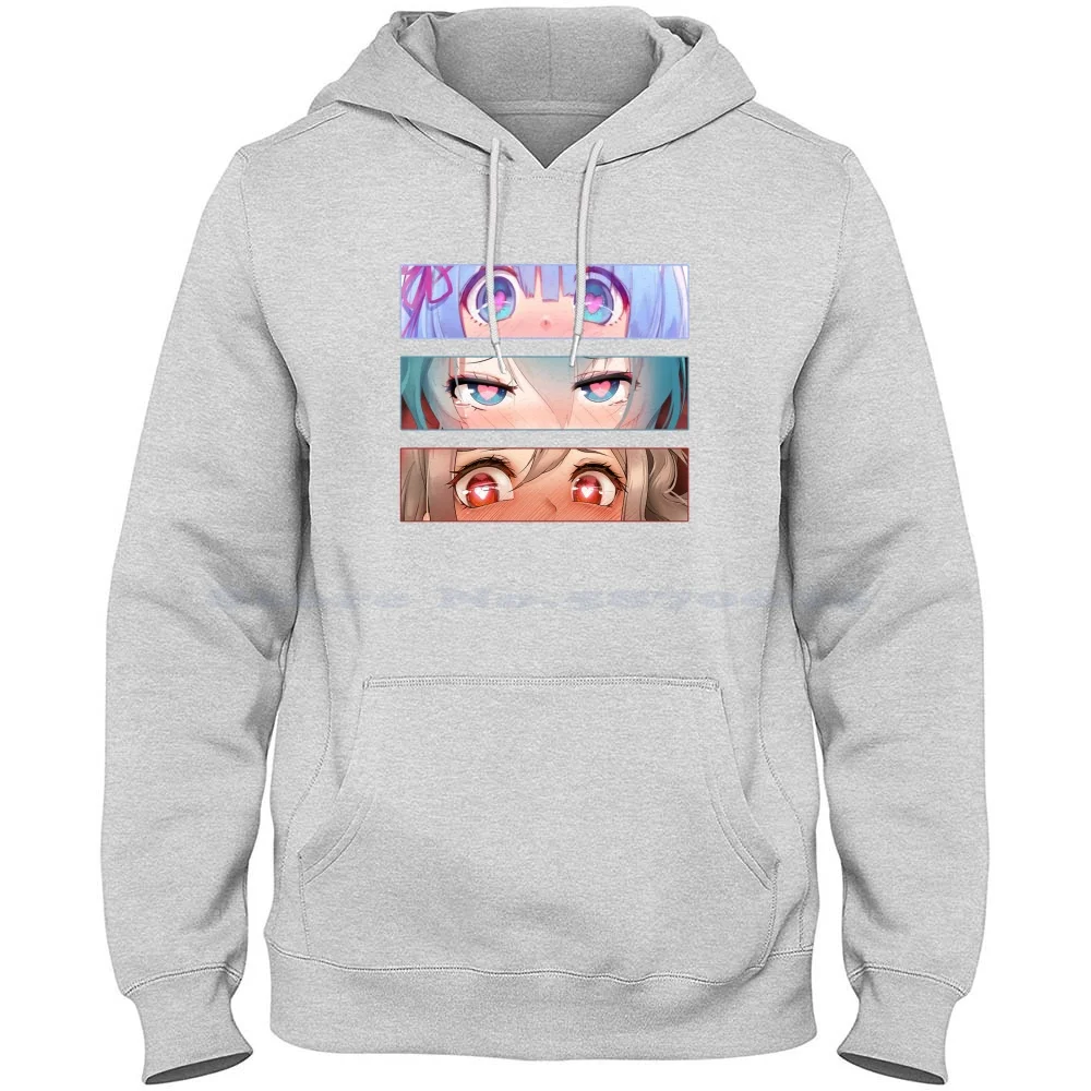 Lewd Eyes Bundle 100% Cotton Hoodie Manga Anime Girl Doujinshi Waifu Car Slap Heart Shaped Pupils Bumper Jdm Japanese