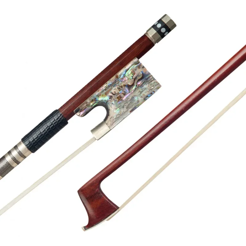 High-end Sumu violin bow, abalone shell tail library, handmade violin bow rod, bow, violin accessories
