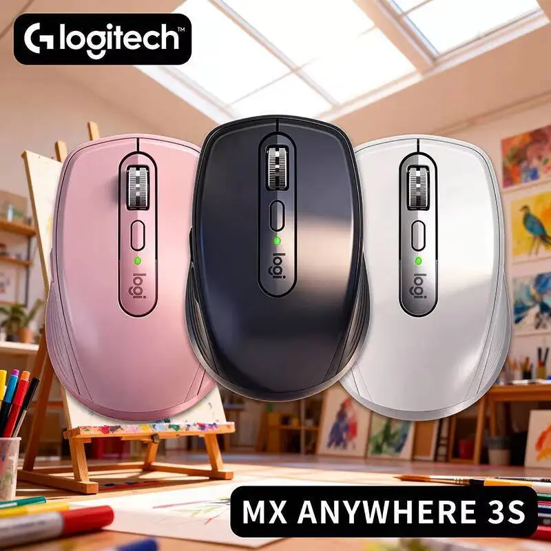 

Компактная мышь Logitech MX Anywhere 3S, эргономичный дизайн, перезаряжаемая, с быстрым прокруткой для портативных ПК Mac