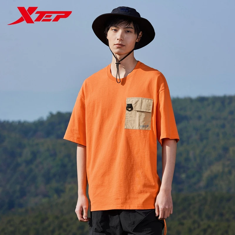 

Xtep Short Sleeve Knitted Shirt For Men 2024 Summer Trendy Men's T-shirt Casual Comfortable Breathable Outdoor Tops 876229010075