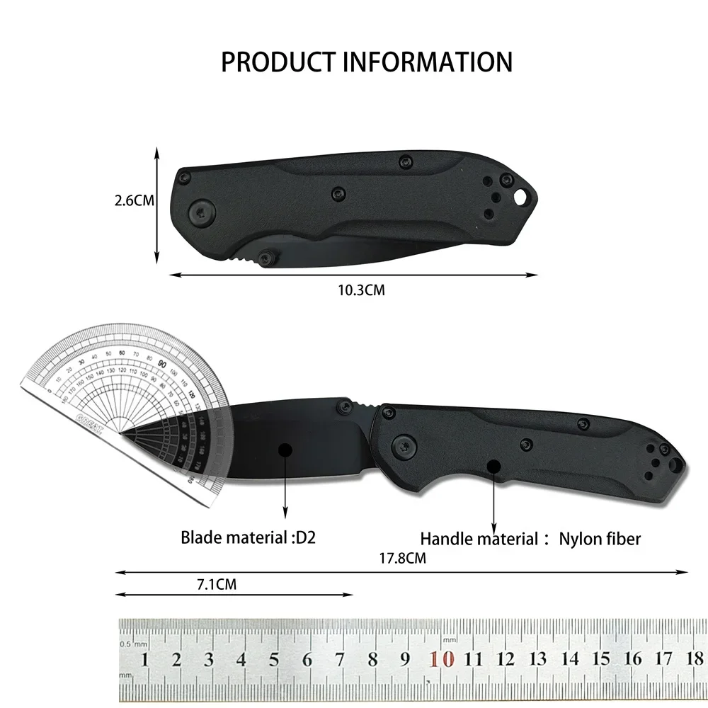 Multifunction BM 565 Mini Freek Pocket Folding Knife D2 Blade Nylon Fiber Handle Camping Hunting Knives Survival Tactical Tool