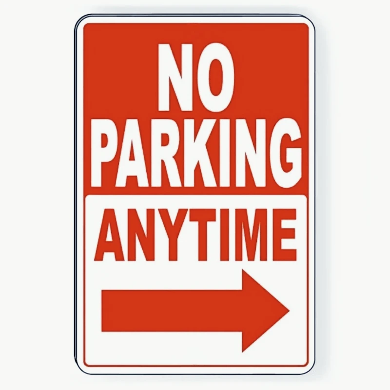 

New Park Vigil Right Arrow - No Parking Anytime, Reflective Right Arrow, 15cm PVC KK