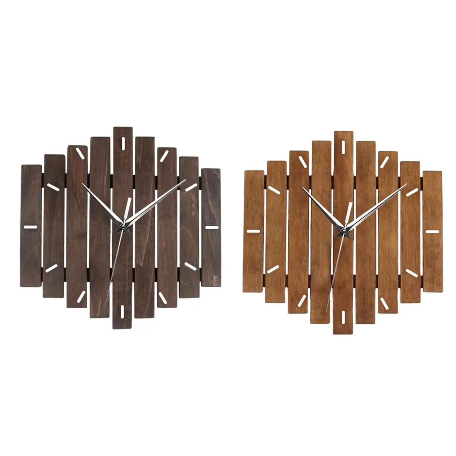 Wooden Wall Clock 12 inch Decorative Clock Friend Gifts Home Decor Non Ticking Silent for Restaurant Home Kitchen Room