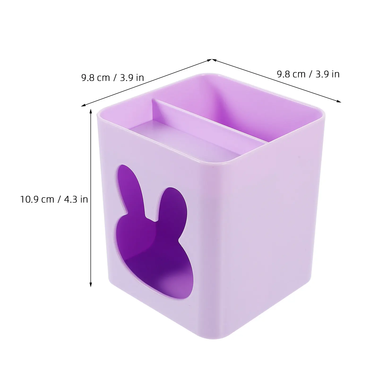 Rabbit-Shaped Desktop Pen Holder for Students and Office Use Modern Plastic Stationery Organizer with Large Capacity for Pens